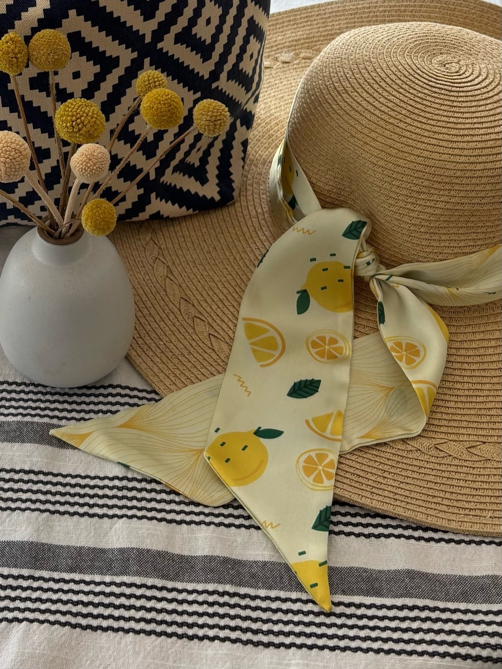 Fruit Ribbon Scarf - Lemon, Cherry, or Watermelon - Picture 5 of 11